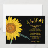Sunflower Wedding Invitation (Devant / Derrière)