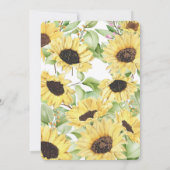 Sunflower Wedding Invitation Kaart (Achterkant)
