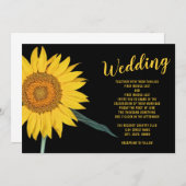 Sunflower Wedding Invitation Kaart (Voorkant / Achterkant)