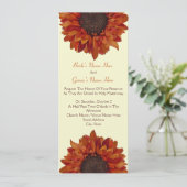 Sunflower Wedding Invite - Van Bride & Groom Kaart (Staand voorkant)