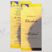 Sunflower Wedding Programme Programma (Voorkant / Achterkant)