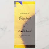 Sunflower Wedding Programme Programma (Voorkant)
