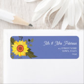 Sunflower Wedding Return-adres Etiket (Insitu)