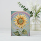 Sunflower Whimsy Briefkaart (Staand voorkant)