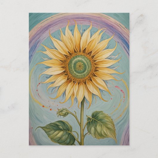 Sunflower Whimsy Briefkaart (Voorkant)