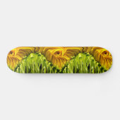 Sunflower Whirl Drip Skateboard (Horizontaal)