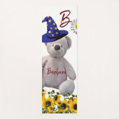 Sunflower White Teddy Bear Yoga Mat (Voorkant)