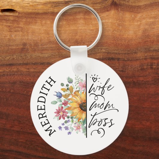 Sunflower Wife Ma Boss Sleutelhanger (Voorkant)