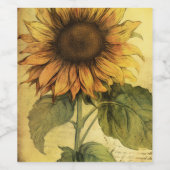 Sunflower Wijn Etiket (Enkel label)