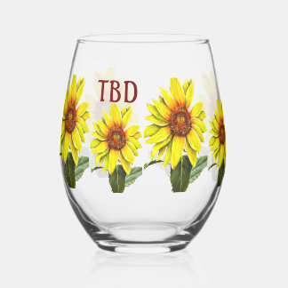 Sunflower Wine Glass Wijnglas Zonder Voet