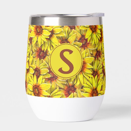 Sunflower Wine Tumbler (Links)