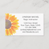 Sunflower Yoga Instructor Visitekaartje (Voorkant)