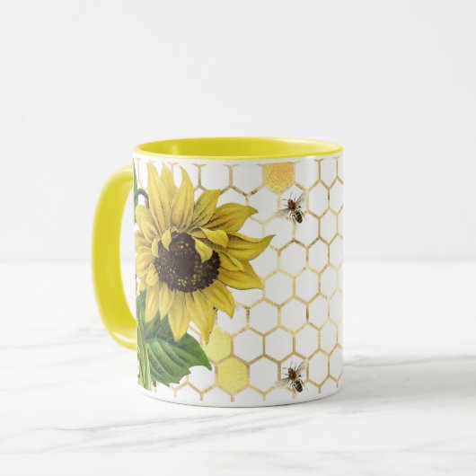 SUNFLOWERS AND BEES MOK (Voorkant links)