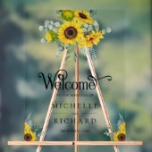Sunflowers and Eucalyptus Wedding Welcome (Neutre)