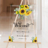 Sunflowers and Eucalyptus Wedding Welcome