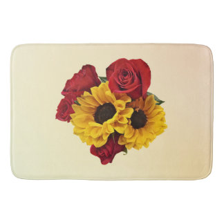Sunflowers and Roses Bouquet Badmat
