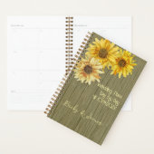 Sunflowers and Wood Wedding Planner (Devant avec enveloppe)