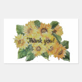 SUNFLOWERS bedankt Rechthoekige Sticker (Voorkant)