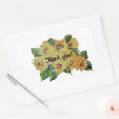 SUNFLOWERS bedankt Rechthoekige Sticker (Envelop)