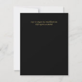 Sunflowers Black Gold Floral Wedding Invitation (Dos)