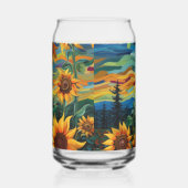 Sunflowers Blikvorm Glas (Rechts)