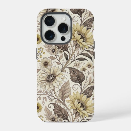 Sunflowers Boho Art Nouveau (Verso)