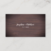 Sunflowers Bourgogne Rose Wood Mariage Carte de si (Dos)