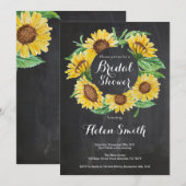 Sunflowers Bridal Showboard Invitation (Devant / Derrière)