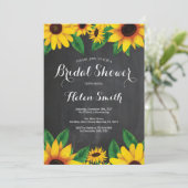 Sunflowers Bridal Showboard Invitation (Debout devant)