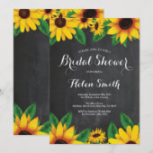 Sunflowers Bridal Showboard Invitation (Devant / Derrière)