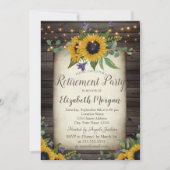 Sunflowers Brown Bois Retraite Invitation (Devant)