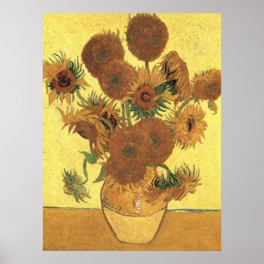 Sunflowers by Van Gogh Post-Impressionist Poster (Devant)
