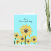 Sunflowers C'est une belle carte de jour (Devant)