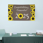 Sunflowers Country Graduation Party Bannière Brown (Salon professionnel)
