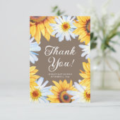 Sunflowers Daisies Baby Girl Douche Merci (Debout devant)