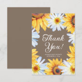 Sunflowers Daisies Baby Girl Douche Merci (Devant / Derrière)