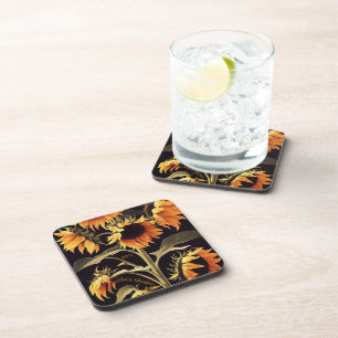 Sunflowers dessous de verre en plastique dur