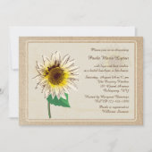 Sunflowers et Burlap Invitations (Devant)