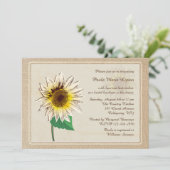 Sunflowers et Burlap Invitations (Debout devant)