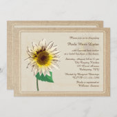 Sunflowers et Burlap Invitations (Devant / Derrière)