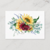 Sunflowers et Livres Rose pour carte de boîtier po (Dos)