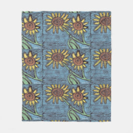 Sunflowers Forever - Kinder kunst voor CHOC Fleece Deken