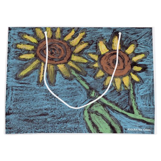 Sunflowers Forever - Kinder kunst voor CHOC Groot Cadeauzakje (Voorkant)