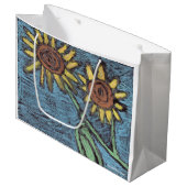 Sunflowers Forever - Kinder kunst voor CHOC Groot Cadeauzakje (Voorkant Gekanteld)