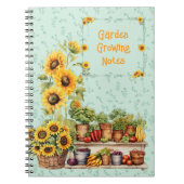 Sunflowers Garden Vegetables Custom Journal (Devant)