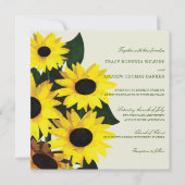 Sunflowers Invitations Mariage Jaune (Devant)