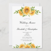 Sunflowers Jaune Wedding shower Invitation (Devant)