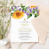 Sunflowers & Lavander Baptism Invitation