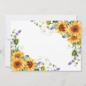 Sunflowers & Lavander Photo Baptism Invitation (Dos)