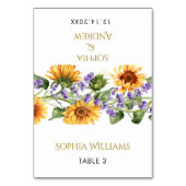 Sunflowers & Lavander Rustic Mariage Carte Place (Par défaut)